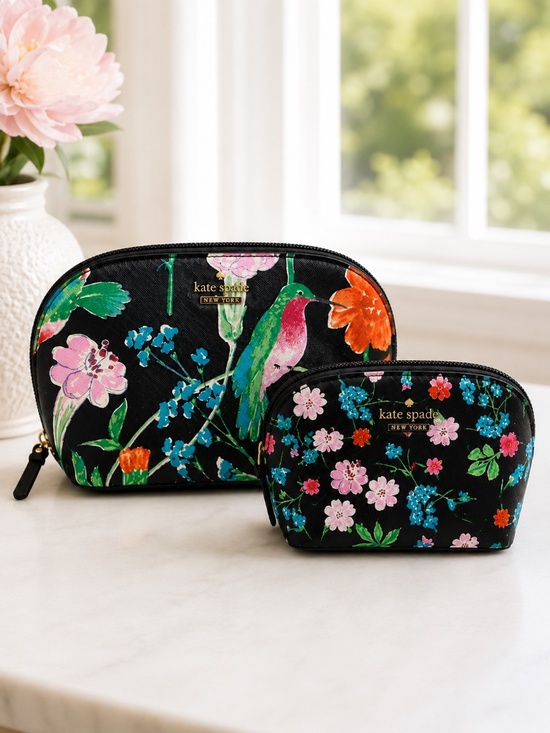 kate spade Handbags - kate spade Floral Hummingbird Cosmetic Bag Duo Tropical Chic